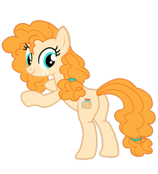 Size: 1060x1168 | Tagged: safe, artist:gmaplay, imported from derpibooru, pear butter, earth pony, pony, butt, plot, simple background, solo, transparent background