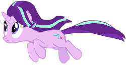 Size: 1280x663 | Tagged: safe, artist:benpictures1, imported from derpibooru, starlight glimmer, pony, unicorn, celestial advice, the ending of the end, cute, female, glimmerbetes, inkscape, jumping, simple background, solo, transparent background, vector