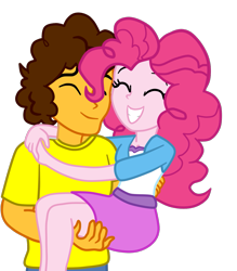 Size: 1159x1321 | Tagged: safe, artist:gmaplay, imported from derpibooru, cheese sandwich, pinkie pie, equestria girls, cheesepie, equestria girls-ified, female, male, shipping, simple background, solo, straight, transparent background