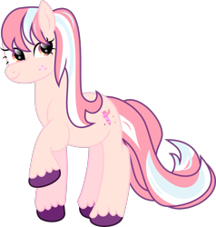 Size: 1789x1876 | Tagged: safe, artist:lincolnbrewsterfan, derpibooru exclusive, imported from derpibooru, oc, oc only, oc:pastel stars, earth pony, pony, cyber-questria, derpibooru community collaboration, 2021 community collab, female, mare, multicolored hair, solo