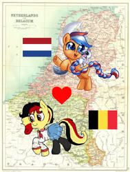 Size: 377x500 | Tagged: safe, imported from derpibooru, oc, oc:chocolate sweets, oc:ember, belgium, map, netherlands