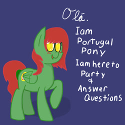 Size: 1200x1200 | Tagged: safe, imported from derpibooru, oc, oc only, pony, nation ponies, ponified, portugal, solo