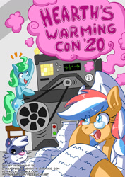 Size: 1024x1448 | Tagged: safe, artist:genolover, imported from derpibooru, oc, oc:ember, oc:ember (hwcon), oc:glace (hwcon), convention, hearth's warming con, hearth's warming con 2020, netherlands