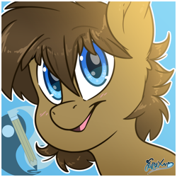 Size: 3050x3050 | Tagged: safe, artist:fluffyxai, imported from derpibooru, oc, oc only, oc:spirit wind, earth pony, pony, abstract background, blushing, cute, happy, looking at you, male, smiling, solo, stallion