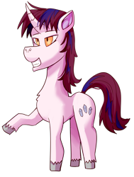 Size: 1338x1770 | Tagged: safe, artist:beth, imported from derpibooru, oc, oc only, oc:sable edge, pony, unicorn, derpibooru community collaboration, 2021 community collab, simple background, solo, transparent background