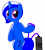 Size: 3789x4194 | Tagged: safe, artist:blue-vector, imported from derpibooru, oc, oc only, oc:blue vector, inflatable pony, pony, unicorn, air nozzle, balueoon, fetish, helium tank, hose, inflatable, solo