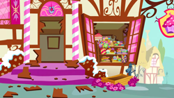 Size: 1280x720 | Tagged: safe, imported from derpibooru, screencap, hearts and hooves day (episode), season 2, background, no pony, ponyville, scenic ponyville, sugarcube corner