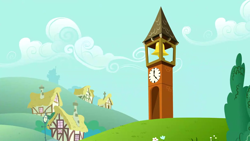 Size: 1280x720 | Tagged: safe, imported from derpibooru, screencap, hearts and hooves day (episode), season 2, background, clock tower, no pony, ponyville, scenic ponyville