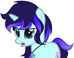 Size: 875x685 | Tagged: safe, artist:aquabright0219, imported from derpibooru, oc, oc only, oc:aqua bright, pony, unicorn, female, horn, jewelry, mare, necklace, open mouth, simple background, solo, transparent background, unicorn oc
