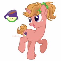 Size: 2600x2600 | Tagged: safe, imported from derpibooru, oc, oc only, earth pony, pony, apple, food, solo