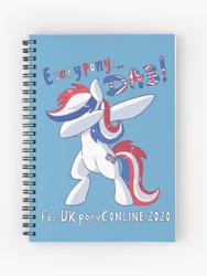 Size: 750x1000 | Tagged: safe, artist:genolover, imported from derpibooru, oc, oc:britannia (uk ponycon), dab, notebook, uk ponycon, united kingdom