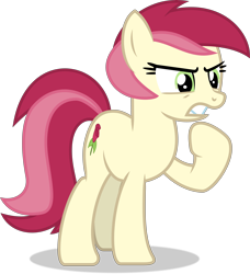 Size: 7021x7694 | Tagged: safe, artist:thatusualguy06, imported from derpibooru, roseluck, earth pony, pony, growing up is hard to do, .svg available, absurd resolution, angry, female, mare, raised hoof, show accurate, simple background, solo, svg, transparent background, vector