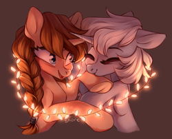 Size: 3583x2894 | Tagged: safe, artist:shore2020, imported from derpibooru, oc, oc only, pony, unicorn, christmas, christmas lights, female, holiday, mare