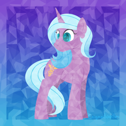 Size: 900x900 | Tagged: safe, artist:enigmadoodles, idw, imported from derpibooru, radiant hope, crystal pony, pony, crystallized, solo