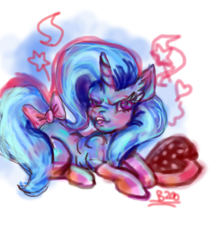 Size: 536x564 | Tagged: safe, artist:lekiriz, imported from derpibooru, trixie, holiday, valentine's day