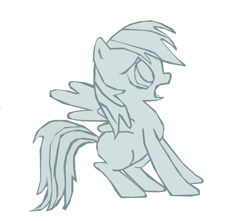 Size: 697x615 | Tagged: safe, artist:benpictures1, imported from derpibooru, rainbow dash, pegasus, pony, stare master, cute, dashabetes, female, inkscape, open mouth, petrification, simple background, solo, stone, turned to stone, vector, white background