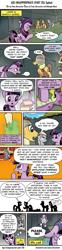 Size: 971x3917 | Tagged: safe, artist:pony-berserker, imported from derpibooru, caramel, derpy hooves, spike, sweetie belle, twilight sparkle, oc, oc:cream heart, dragon, pegasus, pony, unicorn, comic:age (in)appropriate, abuse, clothes, comic, dead, dragon mail, female, filly, hammer, male, mare, sending a letter, socks, speech bubble, spikeabuse, stallion, stockings, sweat, sweatdrop, thigh highs, thinking, unicorn twilight