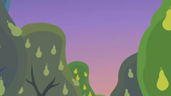 Size: 1280x720 | Tagged: safe, imported from derpibooru, screencap, the perfect pear, background, no pony, pear tree, scenic ponyville, tree, twilight (astronomy)