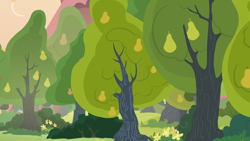 Size: 1280x720 | Tagged: safe, imported from derpibooru, screencap, the perfect pear, background, no pony, pear tree, scenic ponyville, tree