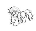 Size: 125x109 | Tagged: safe, artist:star, imported from ponybooru, oc, oc only, oc:rainy haze, pegasus, pony, black and white, female, glasses, grayscale, mare, monochrome, picture for breezies, solo