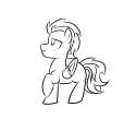 Size: 125x109 | Tagged: safe, artist:star, imported from ponybooru, oc, oc only, pegasus, pony, black and white, grayscale, male, monochrome, picture for breezies, raised hoof, raised leg, simple background, solo, stallion, white background, wings
