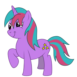 Size: 4096x4096 | Tagged: safe, artist:dashyoshi, imported from derpibooru, oc, oc only, oc:cosmic spark, pony, unicorn, absurd resolution, comments locked down, female, mare, raised hoof, simple background, solo, transparent background