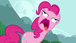 Size: 1920x1080 | Tagged: safe, imported from derpibooru, screencap, pinkie pie, earth pony, pony, season 3, too many pinkie pies, faic, female, hype, mare, mawshot, open mouth, pinkie frogmouth, pinkie pie is best facemaker, punked up, solo, uvula, volumetric mouth