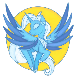 Size: 1000x1000 | Tagged: safe, artist:enigmadoodles, idw, imported from derpibooru, trixie, alicorn, pony, reflections, spoiler:comic, alicornified, eyes closed, female, mare, princess of humility, race swap, solo, trixiecorn