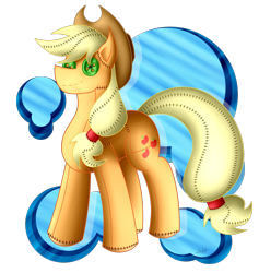 Size: 1304x1376 | Tagged: safe, artist:thebenalpha, imported from derpibooru, applejack, earth pony, original species, plush pony, plushie, simple background, transparent background