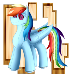 Size: 1212x1312 | Tagged: safe, artist:thebenalpha, imported from derpibooru, rainbow dash, original species, pegasus, plush pony, plushie, simple background, transparent background