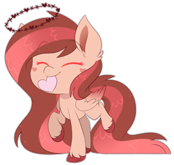 Size: 3162x3000 | Tagged: safe, artist:jetjetj, imported from derpibooru, part of a set, oc, oc only, oc:lovelace (solarsmare), pegasus, pony, chibi, commission, female, halo, heart, mare, solo, ych result