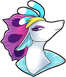 Size: 2265x2648 | Tagged: safe, artist:polyhexian, imported from derpibooru, queen novo, seapony (g4), my little pony: the movie, colored pupils, crown, female, jewelry, lidded eyes, necklace, purple eyes, regalia, simple background, smiling, solo, transparent background