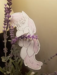 Size: 3024x4032 | Tagged: safe, artist:davierocket, imported from derpibooru, berry punch, berryshine, pony, craft, flower, irl, looking at you, papercraft, photo, solo