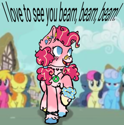 Size: 500x507 | Tagged: source needed, useless source url, safe, artist:valientminiatureobject, imported from derpibooru, bon bon, carrot top, cherry berry, golden harvest, linky, pinkie pie, shoeshine, spring melody, sprinkle medley, sweetie drops, smile song