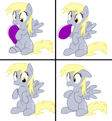 Size: 7571x8153 | Tagged: safe, artist:blue-vector, imported from derpibooru, derpy hooves, pegasus, pony, abdominal bulge, balloon, balloon vore, belly, belly expansion, big belly, cute, derpabetes, derpy being derpy, growth, inflation, neck bulge, object stuffing, object vore, oops, soft vore, solo, spread wings, throat bulge, vore, wings