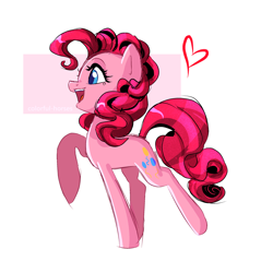 Size: 2048x2048 | Tagged: safe, artist:syrupyyy, artist:watchoutoprah, imported from derpibooru, pinkie pie, earth pony, pony, female, heart, mare, simple background, solo