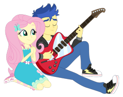 Size: 800x634 | Tagged: safe, artist:maretrick, imported from derpibooru, flash sentry, fluttershy, equestria girls, equestria girls series, clothes, converse, female, flutterflash, geode of fauna, magical geodes, male, shipping, shoes, straight, vector