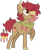 Size: 1280x1575 | Tagged: safe, artist:pegasski, artist:stuffimadeonbase, imported from derpibooru, oc, oc only, hybrid, original species, yakony, base used, interspecies offspring, magical lesbian spawn, offspring, parent:apple bloom, parent:yona, parents:yonabloom, show accurate, simple background, solo, transparent background