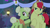 Size: 1920x1080 | Tagged: safe, imported from derpibooru, screencap, bright mac, granny smith, earth pony, pony, the perfect pear, female, looking back, male, mare, mother, mother and child, mother and son, raised hoof, shocked, stallion, young granny smith, younger