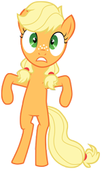 Size: 7000x11700 | Tagged: safe, artist:tardifice, imported from derpibooru, applejack, pony, where the apple lies, absurd resolution, bipedal, simple background, solo, teenage applejack, teenager, transparent background, vector