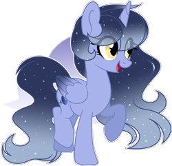 Size: 2476x2386 | Tagged: safe, artist:auroranovasentry, imported from derpibooru, oc, oc only, oc:stella moonshine, alicorn, pony, female, mare, parents:styuna, simple background, solo, transparent background