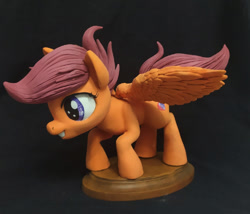 Size: 840x720 | Tagged: safe, artist:vita96, imported from derpibooru, scootaloo, pegasus, pony, craft, grin, photo, sculpture, smiling, spread wings, wings