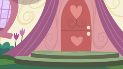 Size: 1280x720 | Tagged: safe, imported from derpibooru, screencap, the big mac question, background, door, no pony, ponyville spa, scenic ponyville