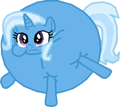 Size: 374x332 | Tagged: safe, artist:theinflater19, imported from derpibooru, trixie, pony, spike at your service, female, inflation, simple background, solo, transparent background