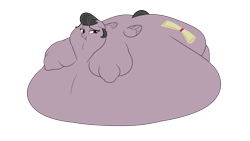 Size: 2560x1440 | Tagged: safe, artist:neongothic, imported from derpibooru, oc, oc:kim g. birdhorse, pegasus, pony, belly, big belly, blob, double chin, fat, huge belly, immobile, impossibly large belly, impossibly large everything, impossibly obese, morbidly obese, obese, solo, weight gain
