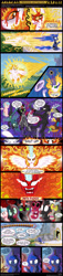 Size: 2480x10878 | Tagged: safe, artist:mr-spider-the-bug, imported from ponybooru, cozy glow, daybreaker, discord, king sombra, lord tirek, pony of shadows, princess celestia, princess luna, queen chrysalis, absurd file size, absurd resolution, comic, this ended in pain, what have you done?!, xk-class end-of-the-world scenario