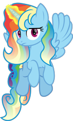 Size: 5000x8242 | Tagged: safe, artist:lincolnbrewsterfan, derpibooru exclusive, imported from derpibooru, rainbow dash, alicorn, pony, alicornified, alternate universe, aura, concerned, cute, ethereal mane, flowing mane, flying, looking at you, princess rainbow dash, race swap, rainbowcorn, sad, sadorable