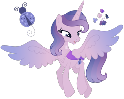 Size: 2060x1644 | Tagged: safe, artist:magicuniclaws, imported from derpibooru, oc, oc only, alicorn, changepony, hybrid, pony, alicorn oc, female, horn, interspecies offspring, magical lesbian spawn, offspring, parent:princess luna, parent:queen chrysalis, parents:chrysaluna, simple background, solo, transparent background, wings