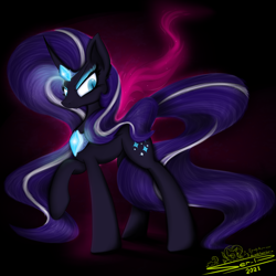 Size: 4000x4000 | Tagged: safe, artist:ser-p, imported from derpibooru, nightmare rarity, pony, unicorn, abstract background, absurd resolution, female, mare, solo