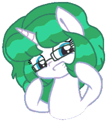 Size: 556x626 | Tagged: safe, artist:zukiq314, artist:徐詩珮, imported from derpibooru, oc, oc only, oc:choi sky, pony, unicorn, animated, female, gif, glasses, mare, simple background, smiling, solo, transparent background
